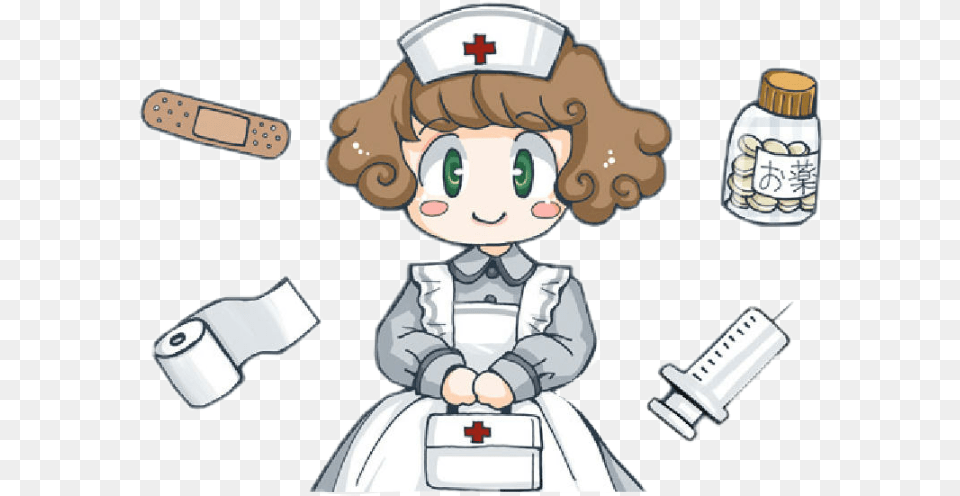 Transparent Enfermera Clipart Herramientas De La Enfermera, First Aid, Logo, Face, Head Png