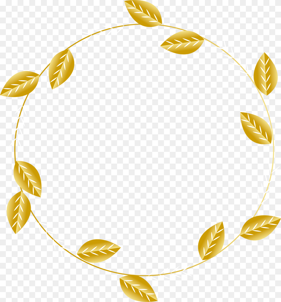 Transparent English Ivy Clipart Gold Leaf Circle, Oval, Pattern Png Image