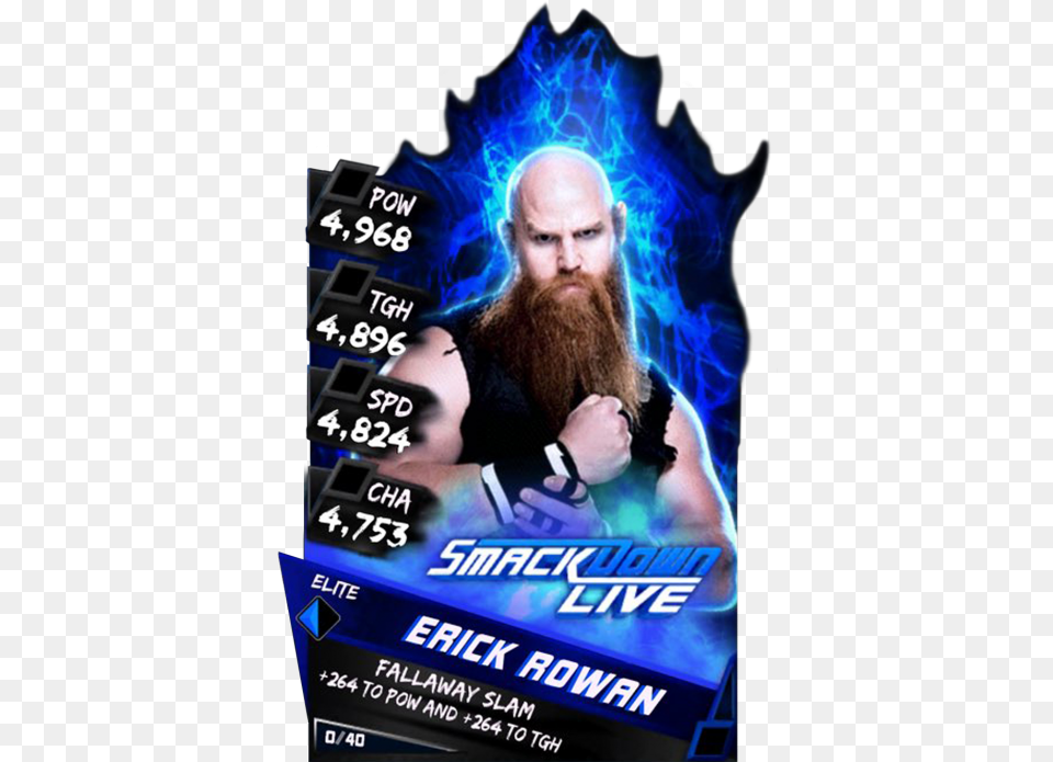 Transparent Erick Rowan, Advertisement, Beard, Face, Head Png Image