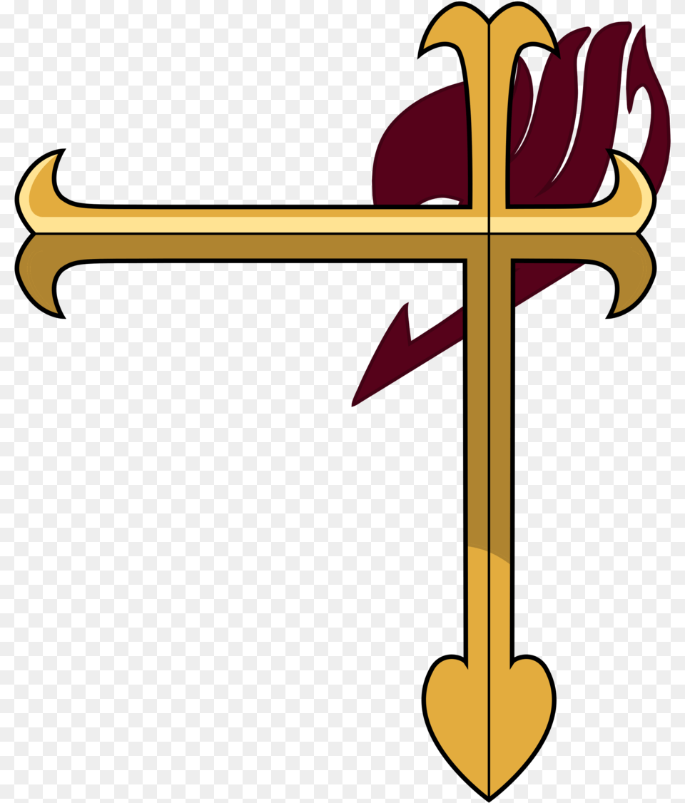 Transparent Erza Scarlet Fairy Tail Erza Symbol, Cross, Sword, Weapon Free Png Download
