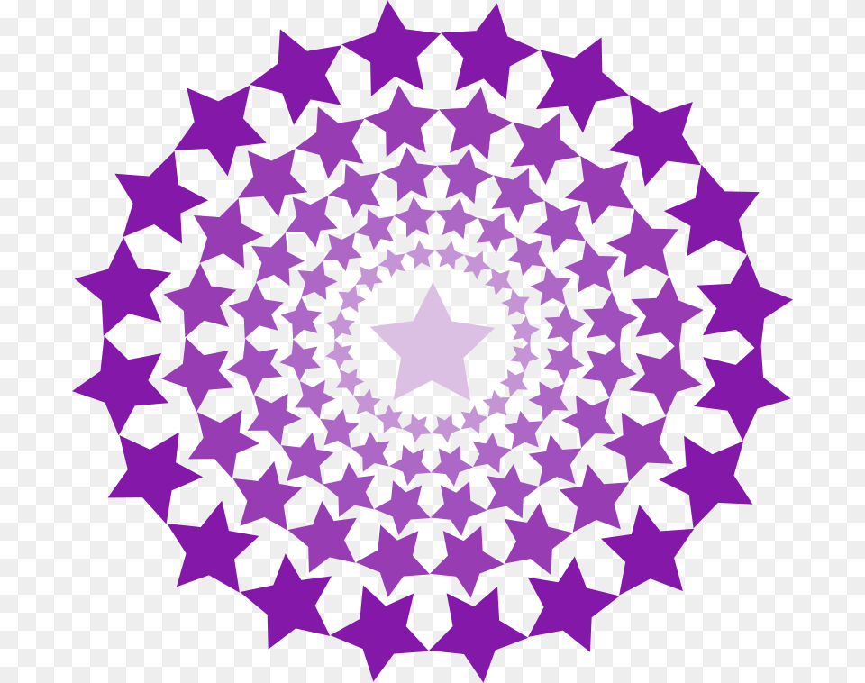 Transparent Estrellas Clipart Purple Stars In A Circle, Pattern, Symbol, Accessories Free Png Download