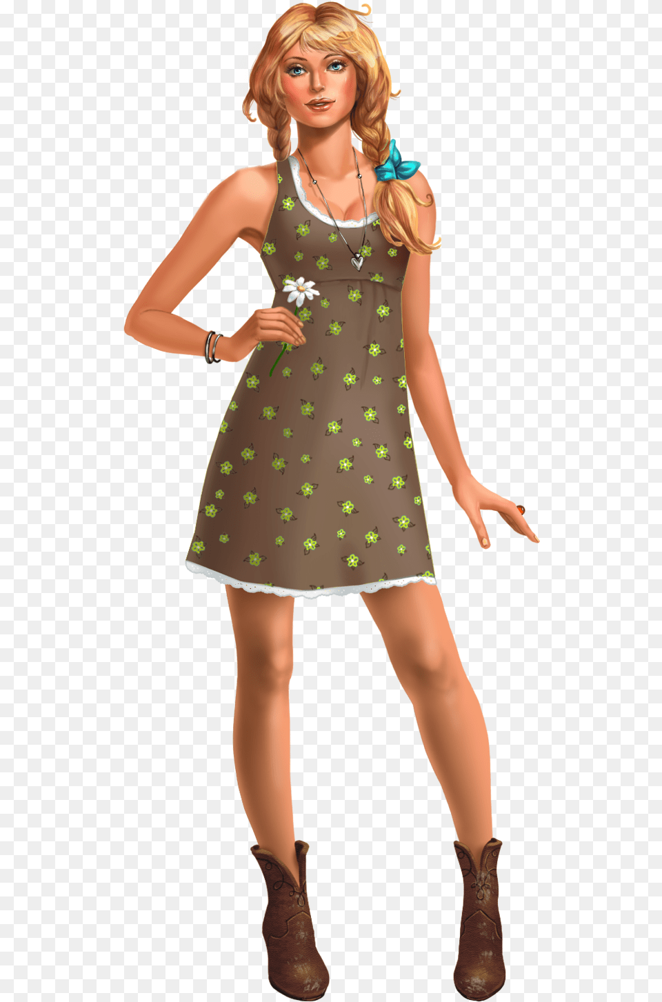 Euphoria Clipart Polka Dot, Clothing, Dress, Person, Formal Wear Free Transparent Png