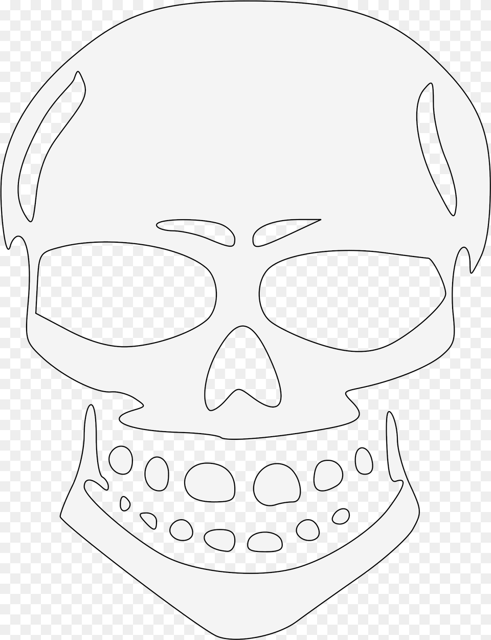 Transparent Evil Skull, Stencil, Accessories, Knife, Dagger Png Image