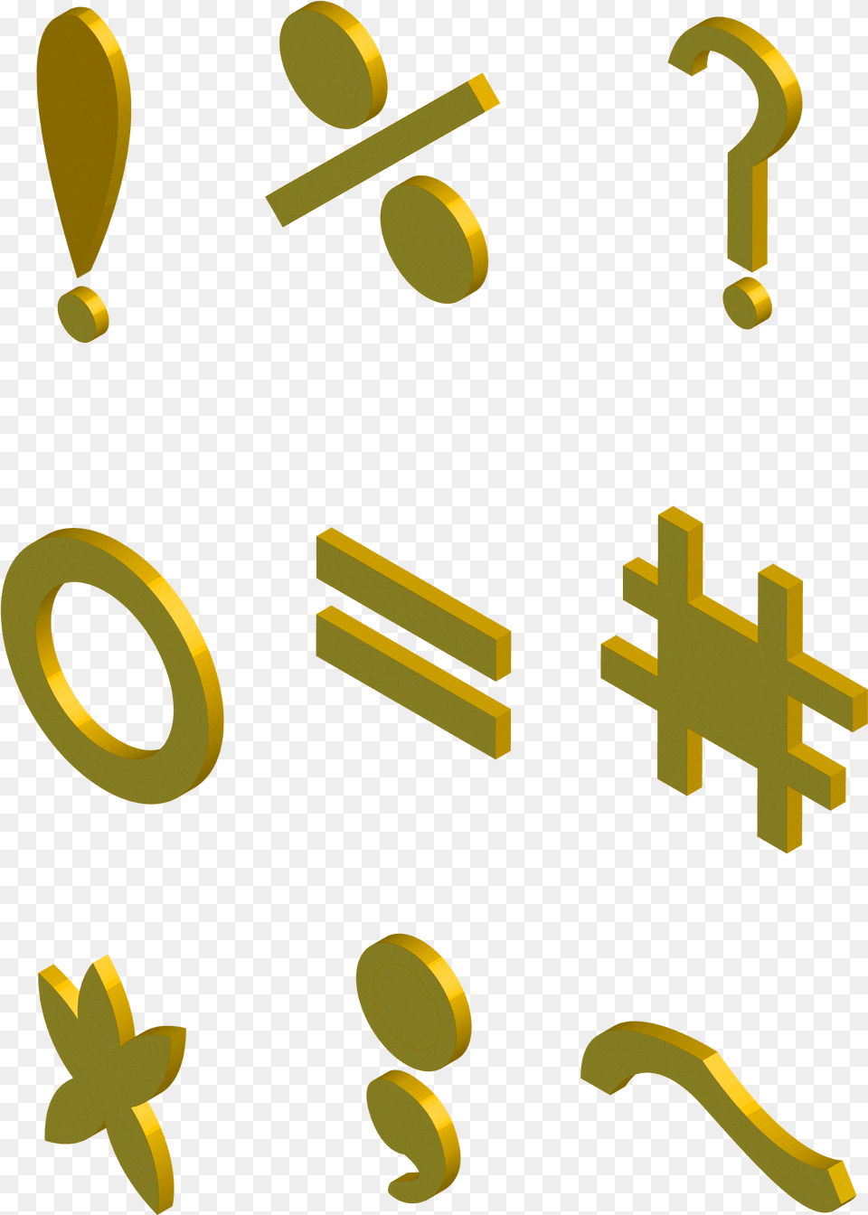 Transparent Exclamation Mark Clipart Simbolos Dorados, Symbol, Treasure, Text Free Png