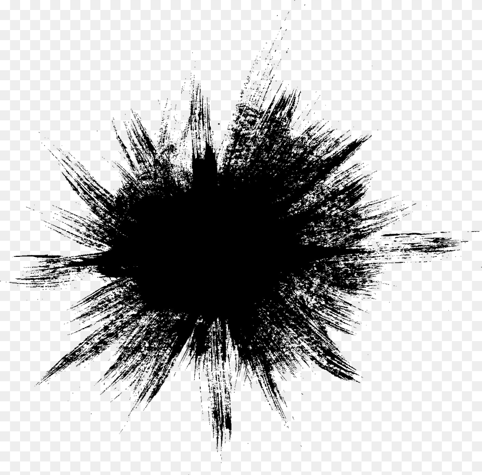 Explosion Black And White Black Explosion, Silhouette Free Transparent Png
