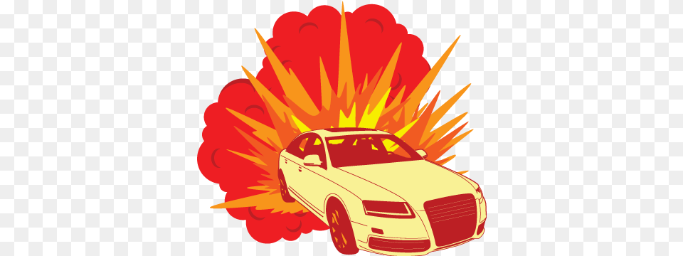 Transparent Explosions Car Picture Car Bomb Clip Art, Sports Car, Coupe, Transportation, Vehicle Free Png