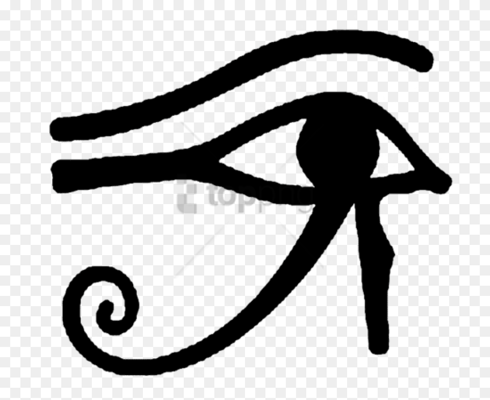 Transparent Eye Of Horus Symbol For Health Protection, Silhouette, Stencil, Bow, Weapon Free Png Download