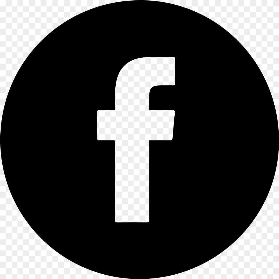 Transparent Facebook Logo Black, Gray Free Png Download