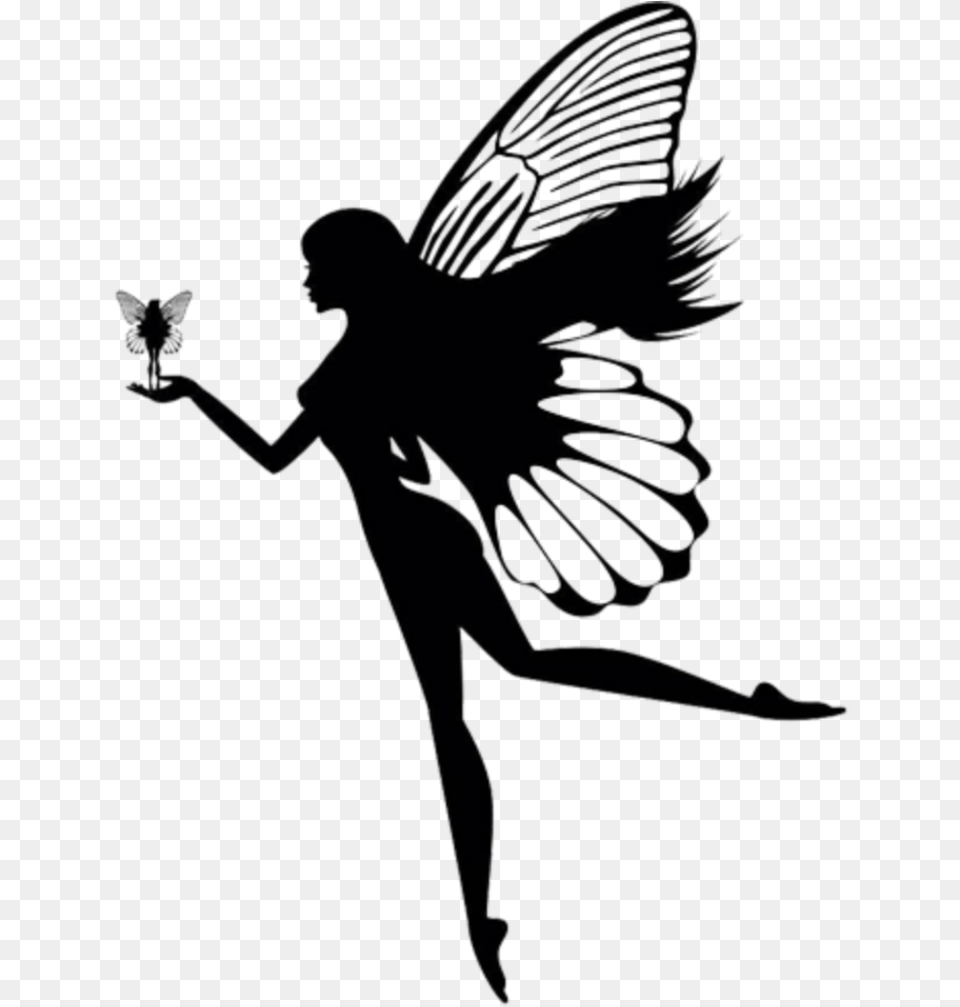 Transparent Fairy Silhouette Clipart Fairy Silhouette, Dancing, Leisure Activities, Person, Head Png Image