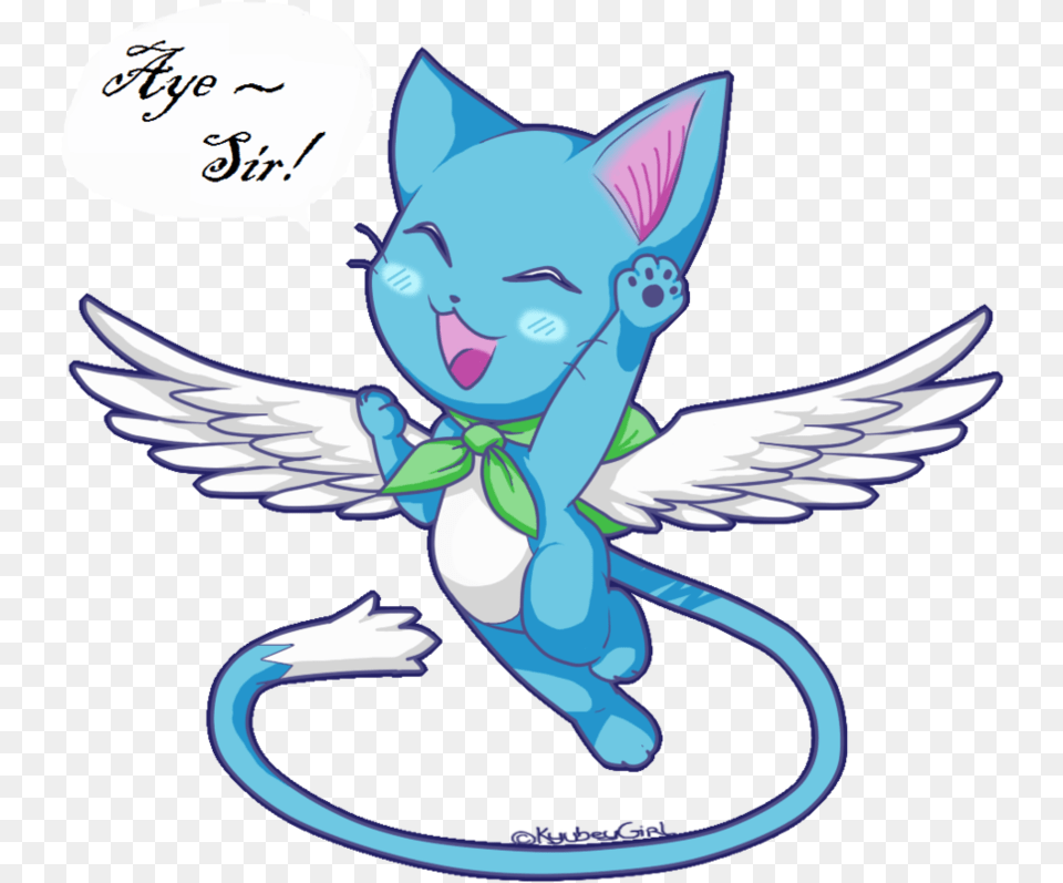 Transparent Fairy Tail Happy Happy Cute Fairy Tail, Baby, Person, Face, Head Free Png Download