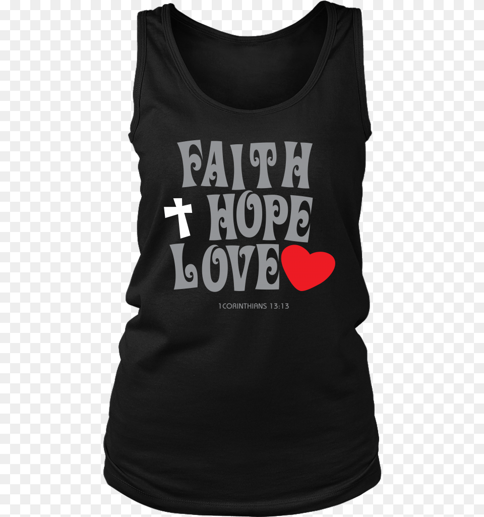 Transparent Faith Hope Love Active Tank, Clothing, T-shirt, Tank Top, Person Png