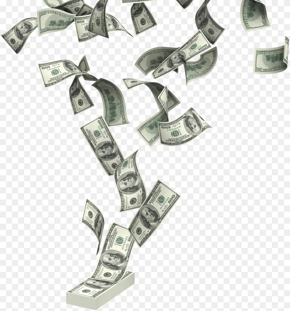 Transparent Falling Cash Dollar Bills Falling, Money, Person Png