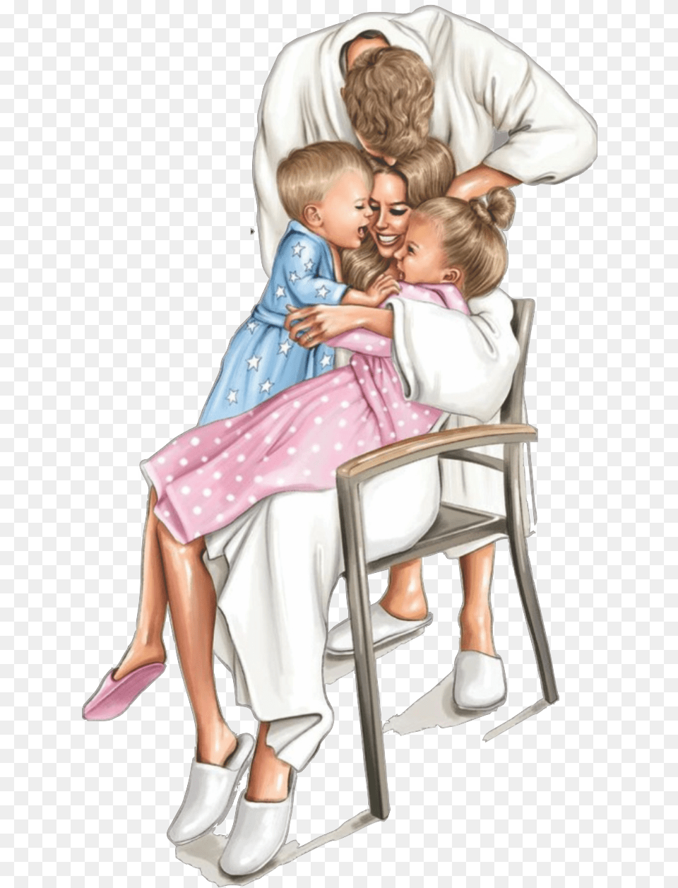 Transparent Familia Feliz Family Comforting Mother Sketch, Child, Person, Female, Girl Png Image