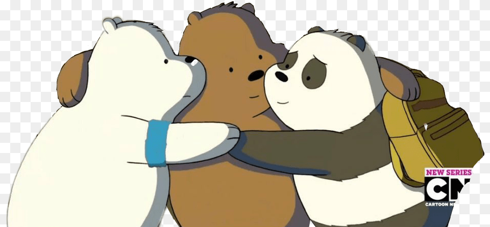 Family Cartoon We Bare Bears Hugging, Face, Head, Person, Bag Free Transparent Png
