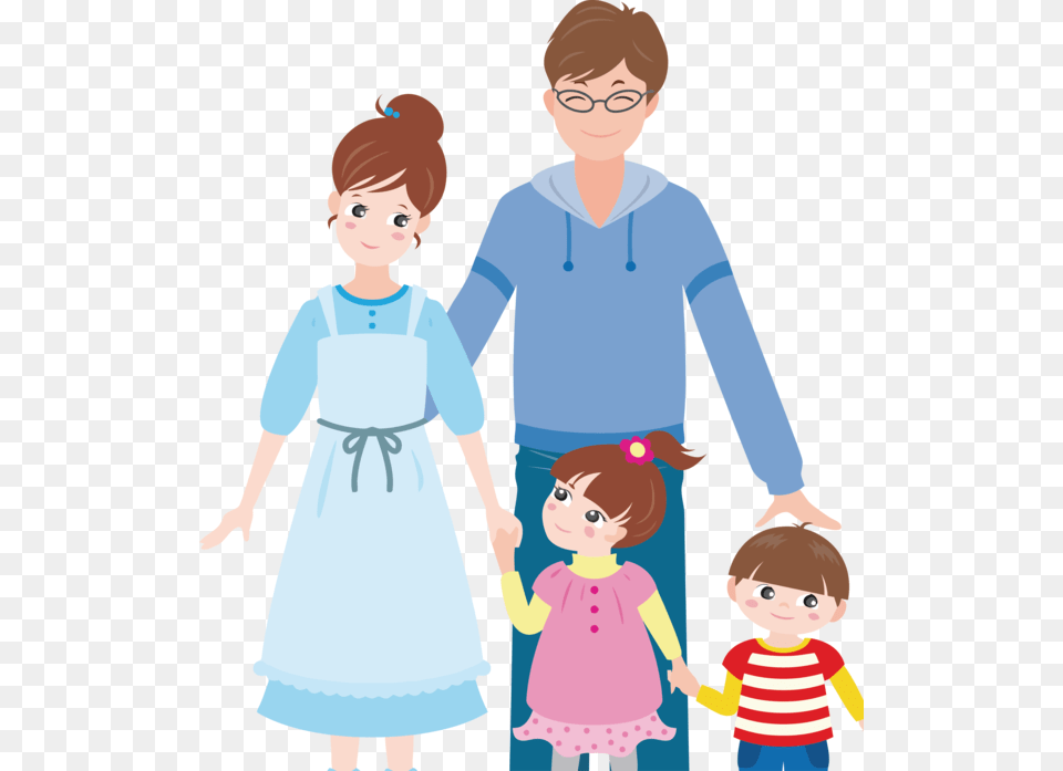 Transparent Family Day Cartoon People Child For Happy Mother And Daughter Cartoon, Sleeve, Long Sleeve, Clothing, Person Free Png