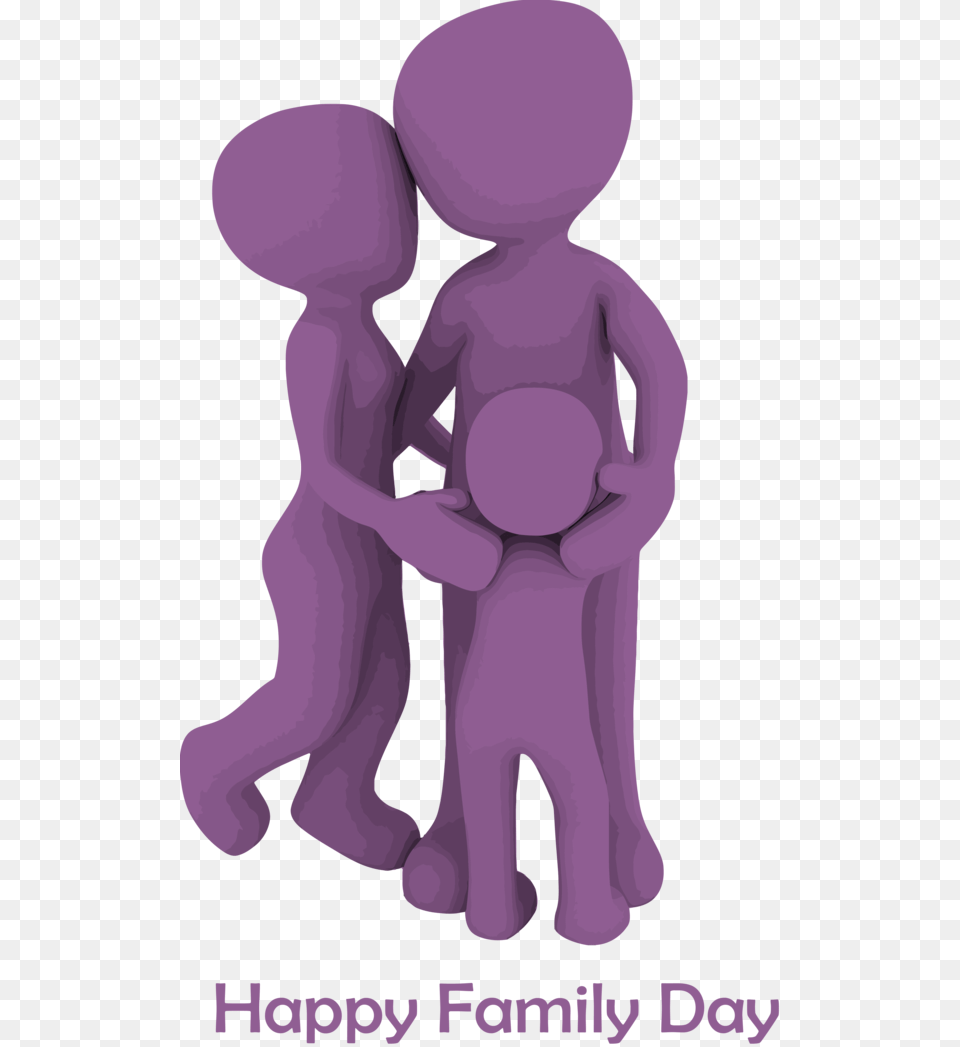 Transparent Family Day Cartoon Purple Violet For Happy Portable Network Graphics, Alien, Baby, Person, Art Free Png