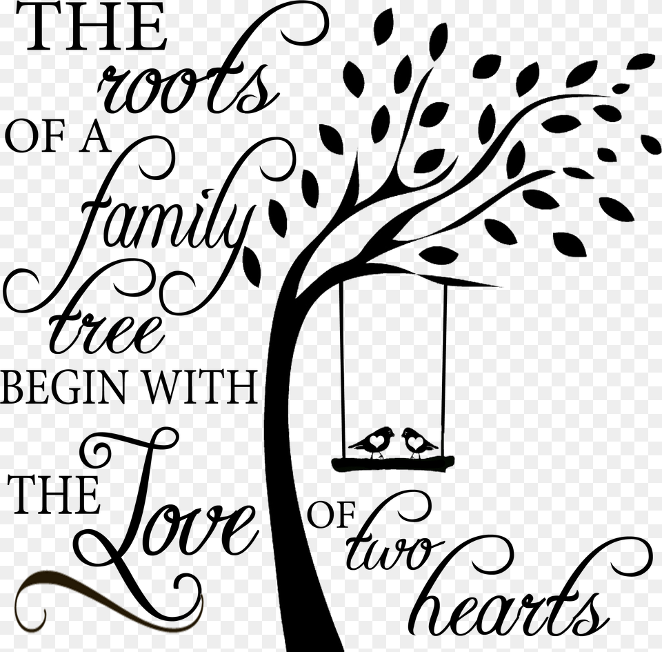 Transparent Family Quotes Wall Painting In Switchboard Tree, Art, Graphics, Floral Design, Pattern Png Image