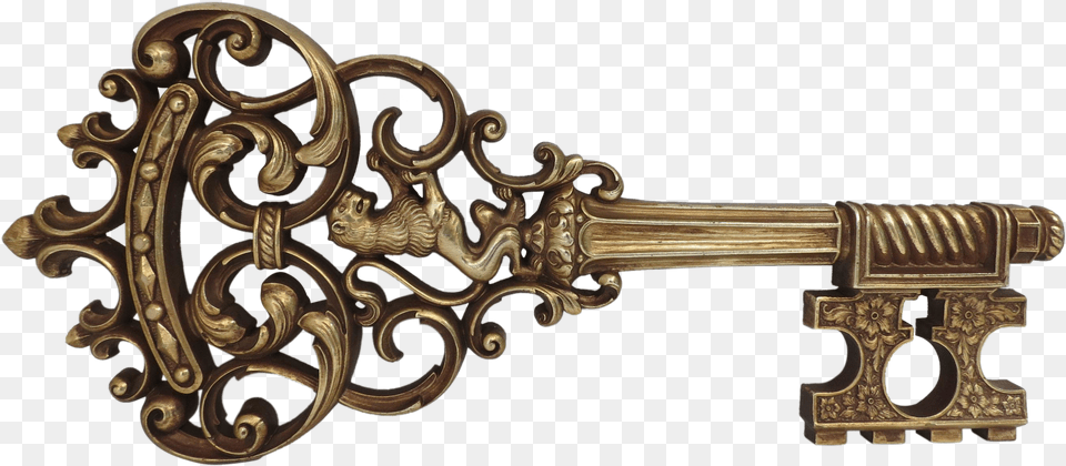Transparent Fancy Skeleton Key Clipart Skeleton Key And Lock Transparent, Bronze, Blade, Dagger, Knife Png