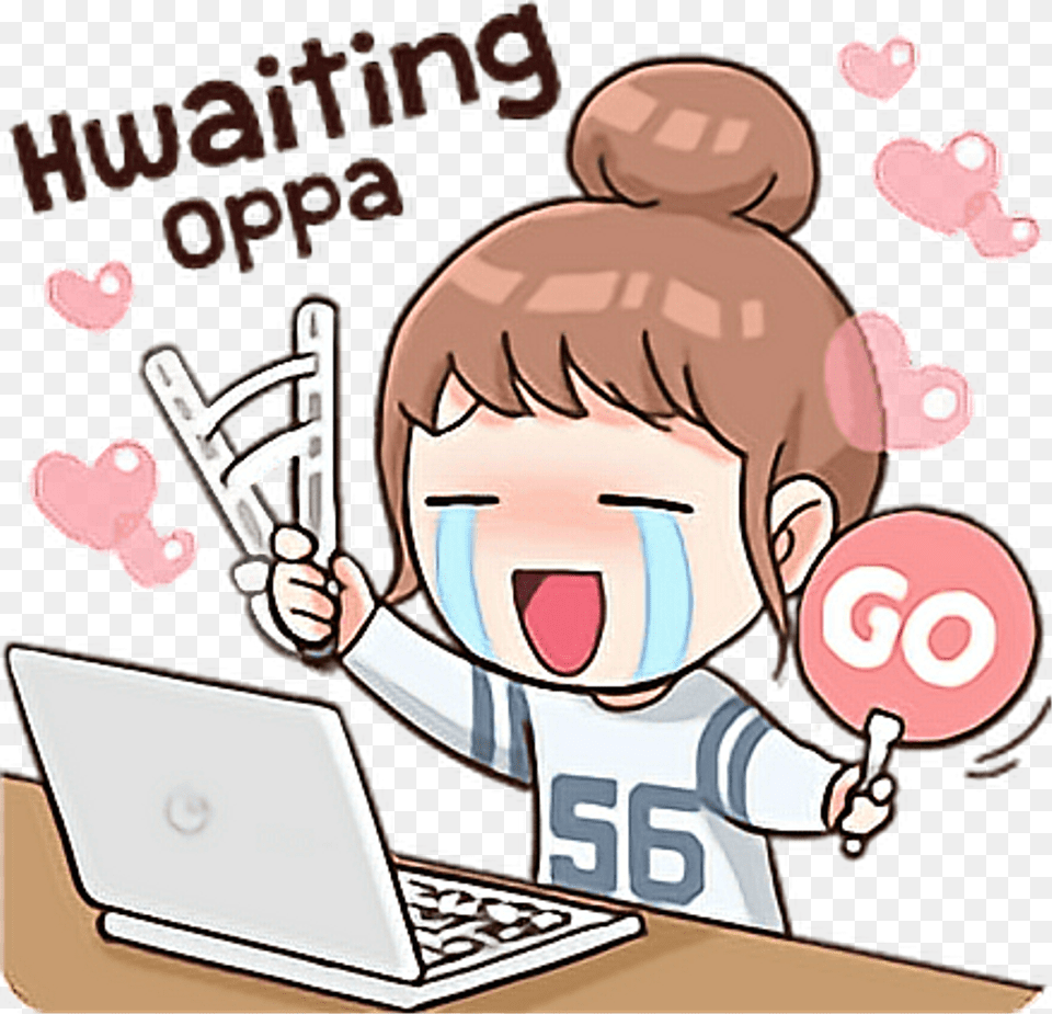 Transparent Fangirl Fighting Oppa In Korean, Publication, Book, Comics, Person Png