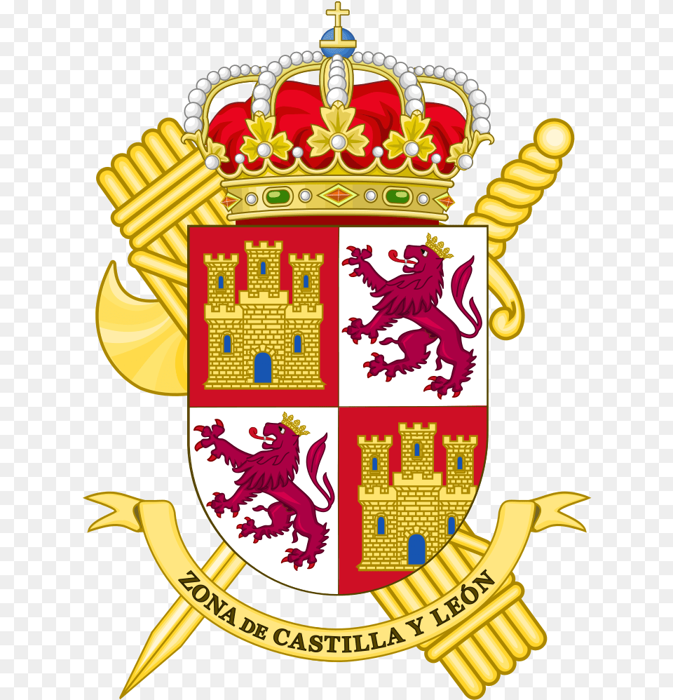 Transparent Fasces Clipart Coat Of Arms Of Castile And Len, Emblem, Symbol, Logo, Badge Png
