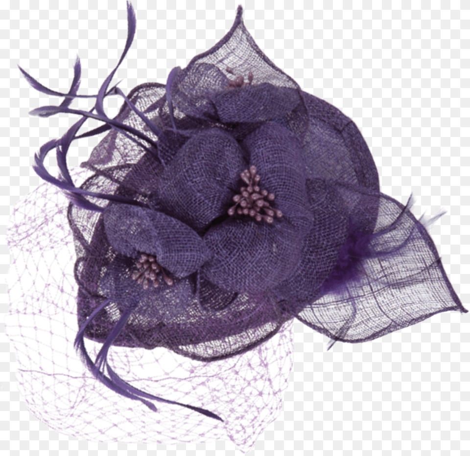 Transparent Fascinator Hat Purple, Accessories, Flower, Plant, Rose Free Png