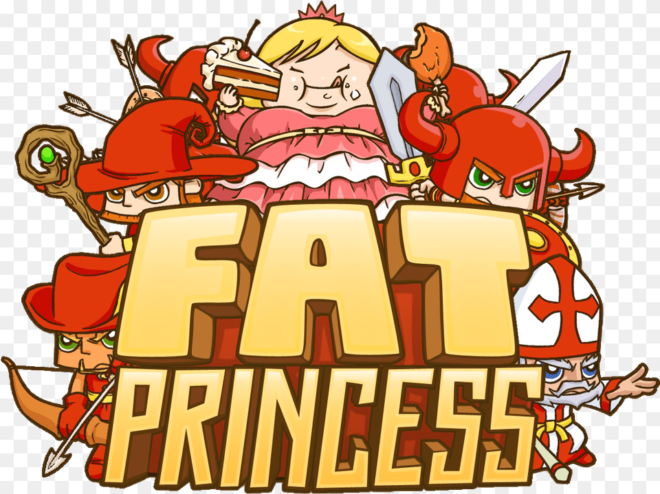 Transparent Fat Guy Clipart Fat Princess Game, Book, Comics, Publication, Face Png