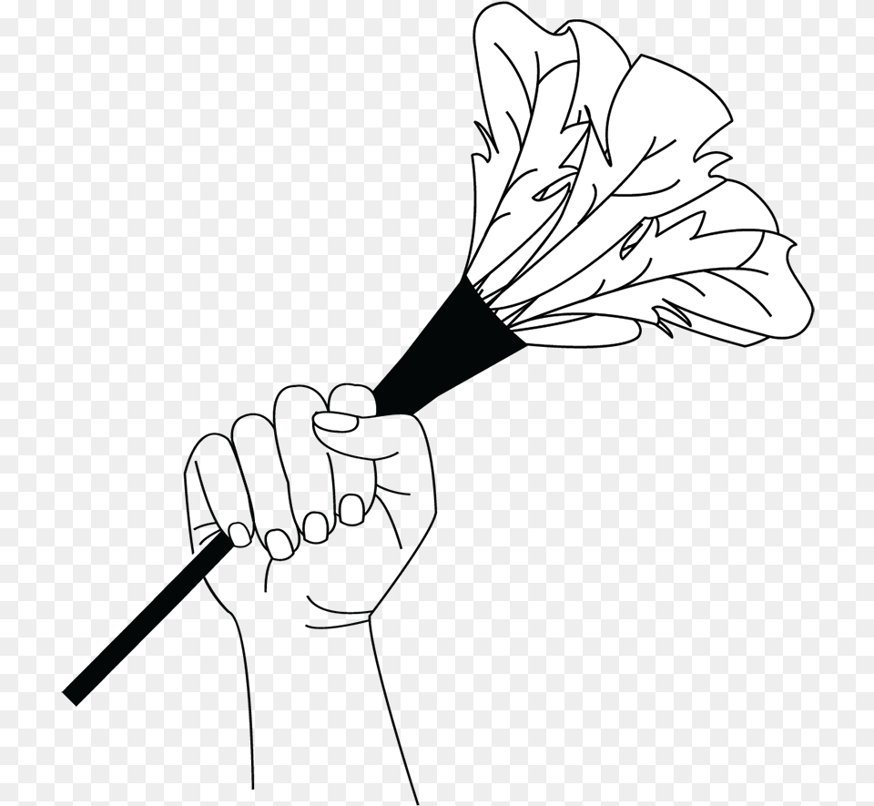 Transparent Feather Duster Line Art, Plant, Flower, Adult, Person Free Png