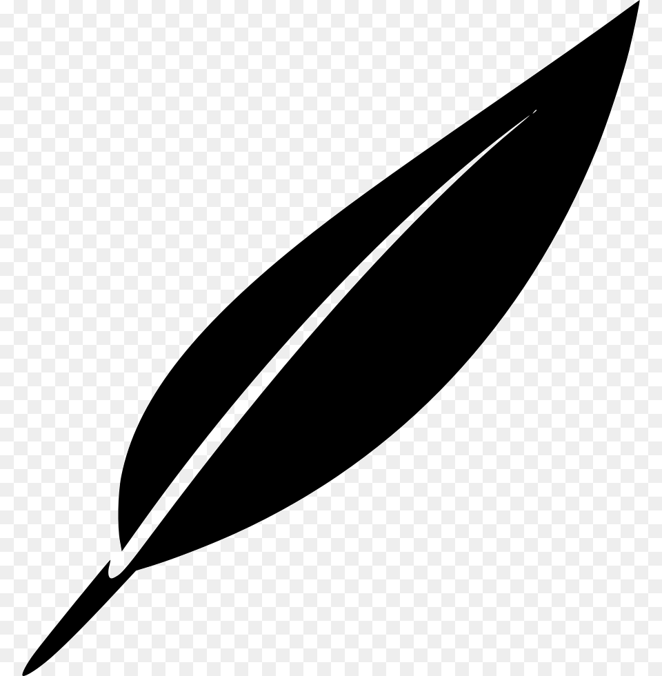 Transparent Feather Pen Clipart Weapon, Leaf, Plant, Blade, Dagger Free Png Download