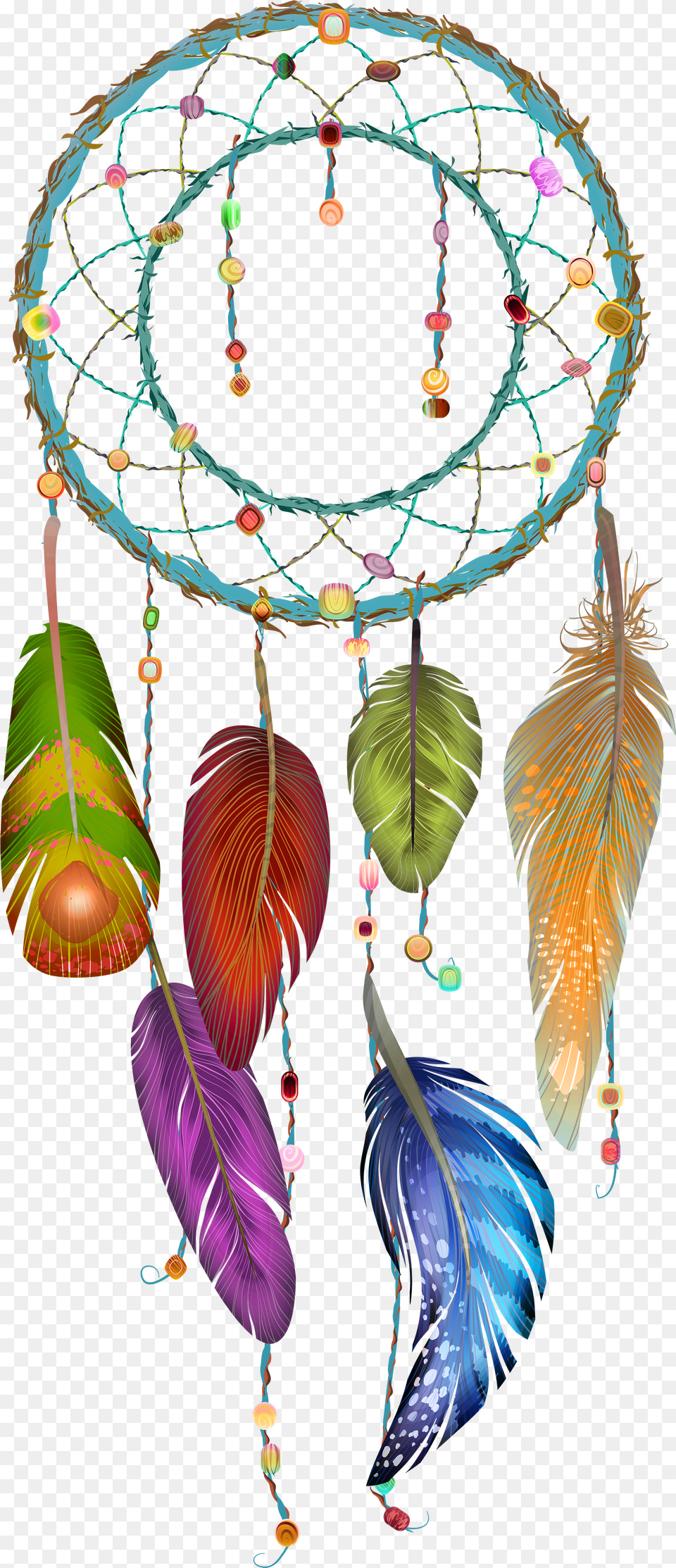Feathers Clipart Realistic Dream Catcher Drawing Free Transparent Png