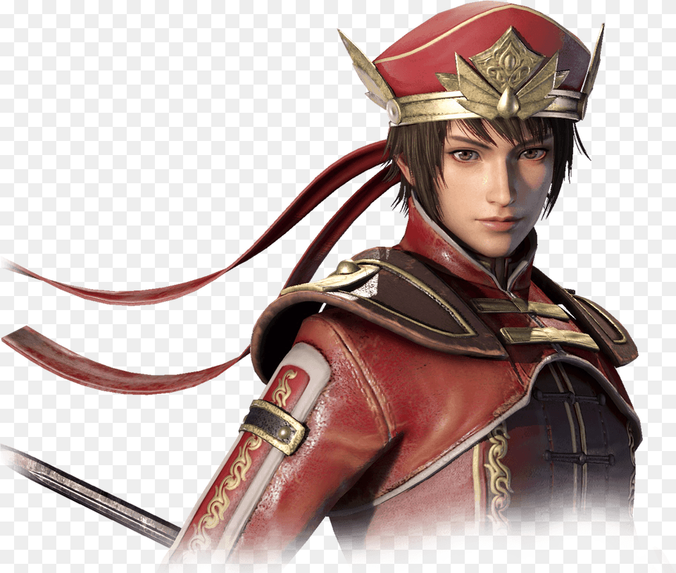 Transparent Female Warrior Dynasty Warriors Lu Xun, Person, Samurai, Face, Head Free Png Download