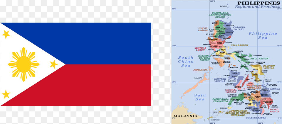 Transparent Filipino Flag Regions And Provinces In The Philippines Png