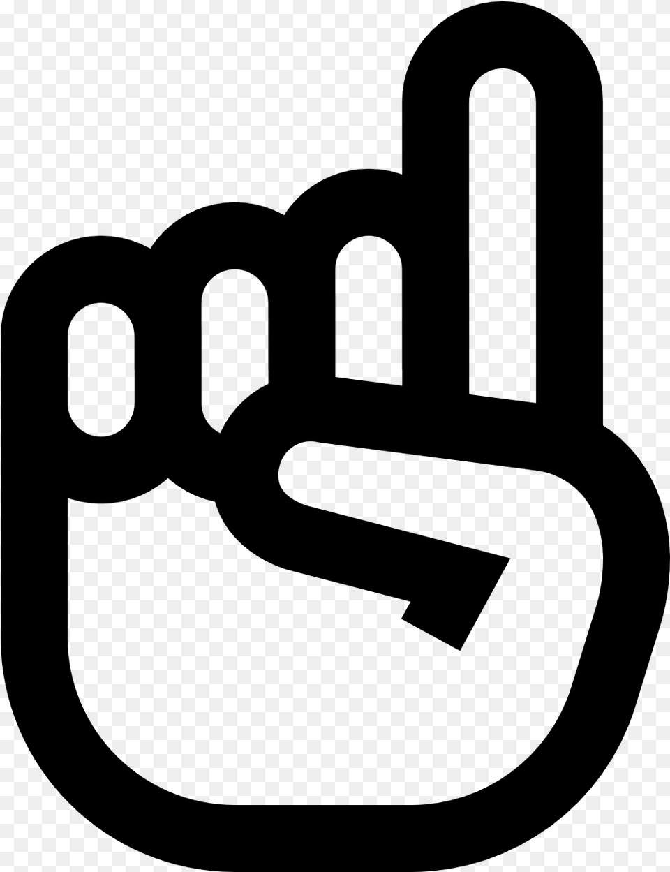 Transparent Finger Icon Foam Finger Icon Transparent Background, Gray Free Png