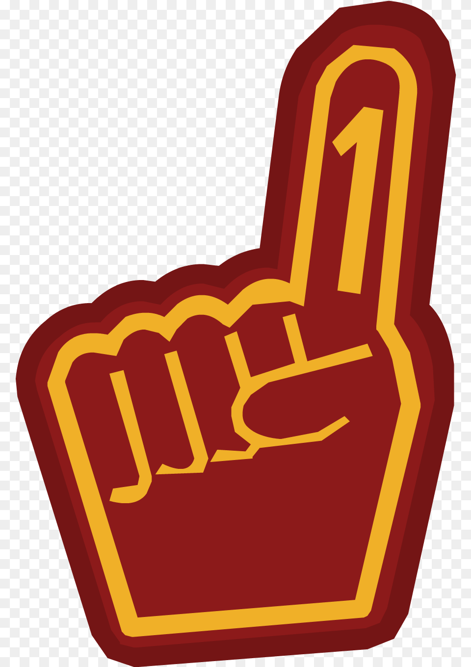 Transparent Finger Number One Number 1 Glove, Food, Ketchup Free Png