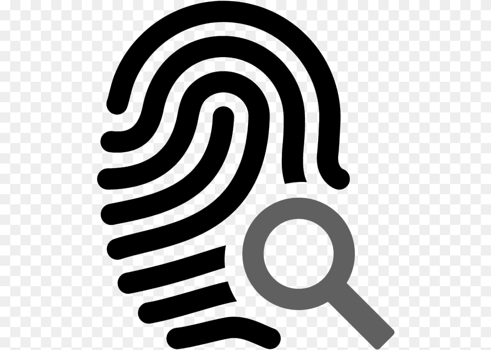 Transparent Finger Print Magnifying Glass And Fingerprints Clipart, Key Png