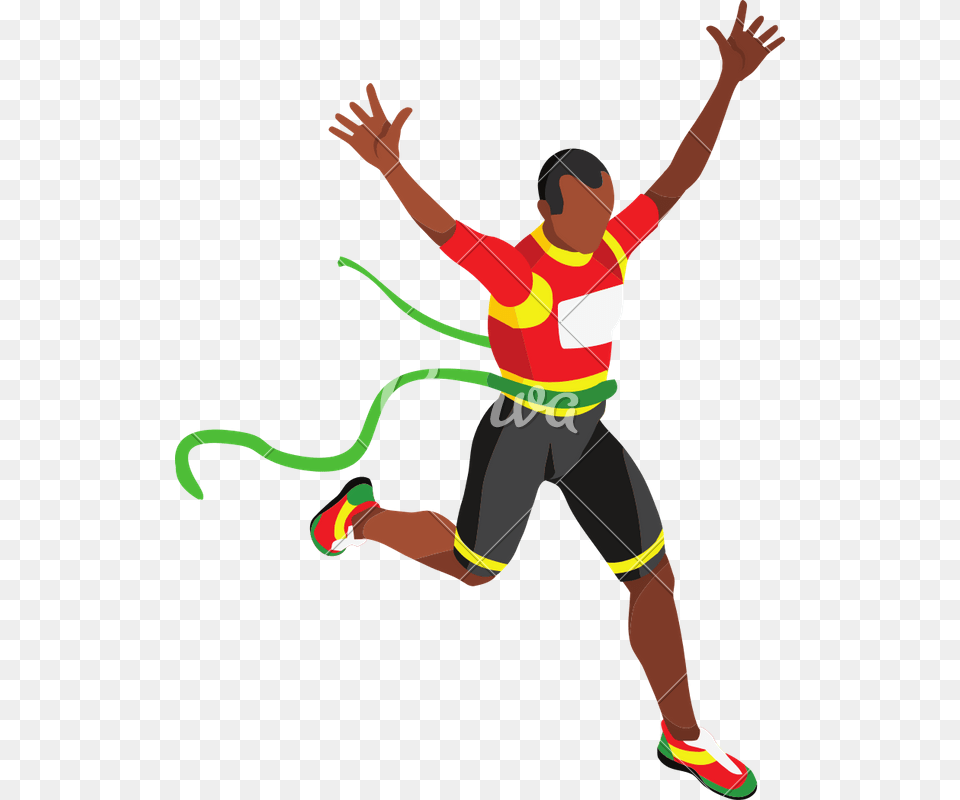 Finish Line Clipart Athletics Cartoon, Boy, Child, Male, Person Free Transparent Png