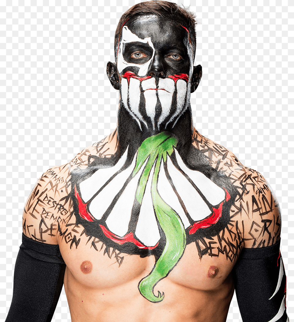 Transparent Finn Balor Demon Wwe Finn Balor, Tattoo, Skin, Person, Male Free Png