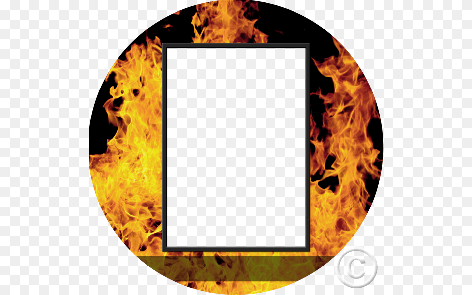 Fire Circle, Flame, Blackboard Free Transparent Png