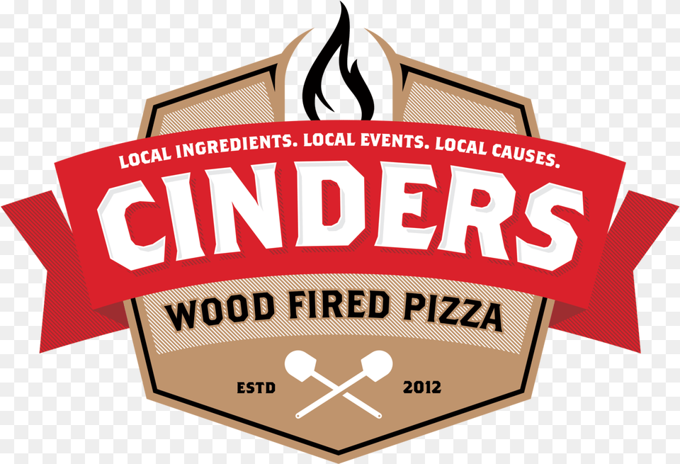 Fired Cinders Wood Fired Pizza, Badge, Logo, Symbol Free Transparent Png