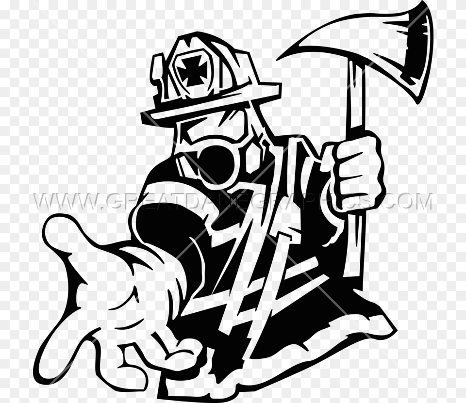 Transparent Firefighter Clipart Cartoon Firefighter Black And White, Photography Png Image