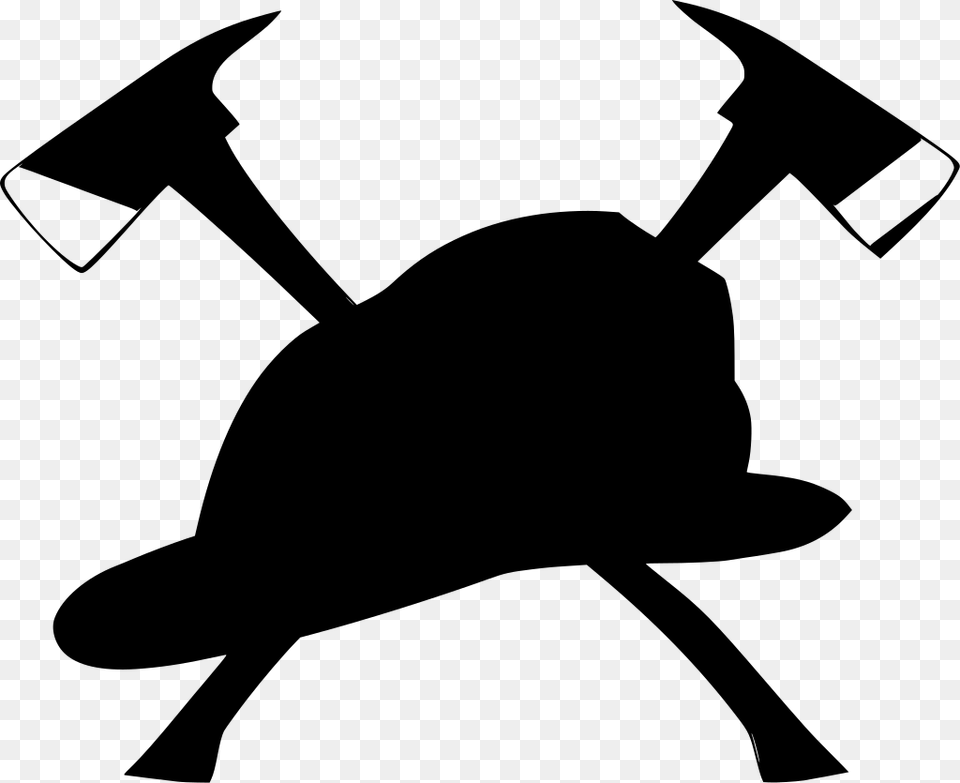 Transparent Firefighter Silhouette Fireman39s Hat Svg, Gray Png Image