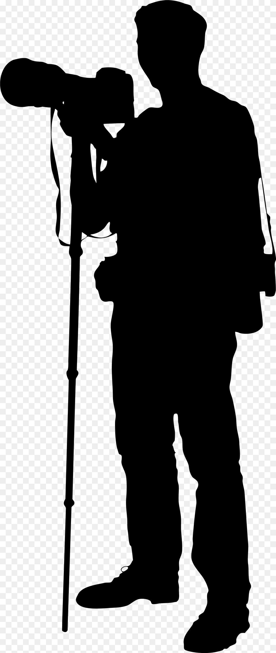 Transparent Firefighter Silhouette Photographer Clipart, Gray Png Image