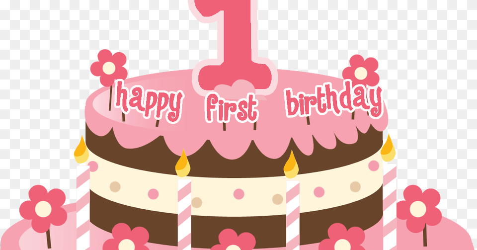 Transparent First Birthday Clipart 1st Birthday Cake, Birthday Cake, Cream, Dessert, Food Free Png