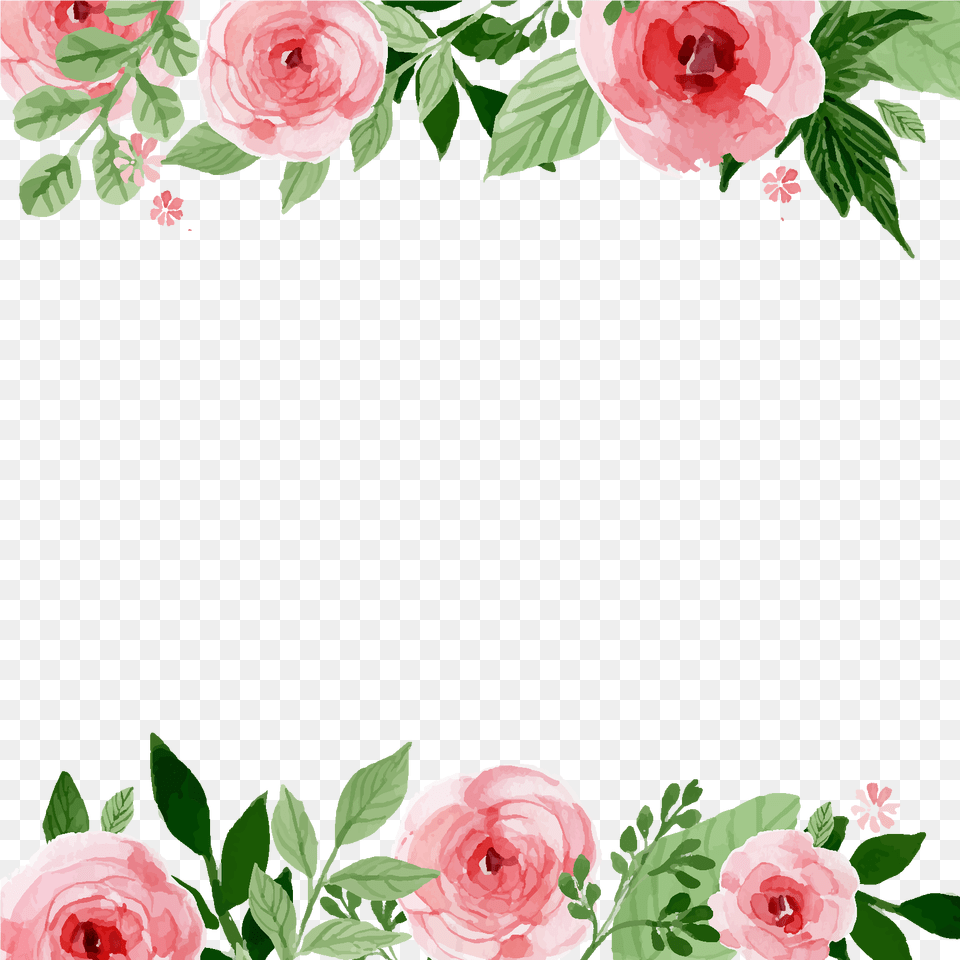 First Birthday Watercolor Flowers Border, Art, Floral Design, Flower, Graphics Free Transparent Png