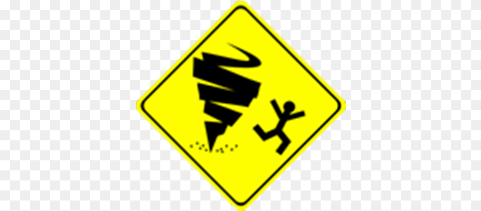 First Tornado Roblox Tornado Safety, Road Sign, Sign, Symbol, Person Free Transparent Png