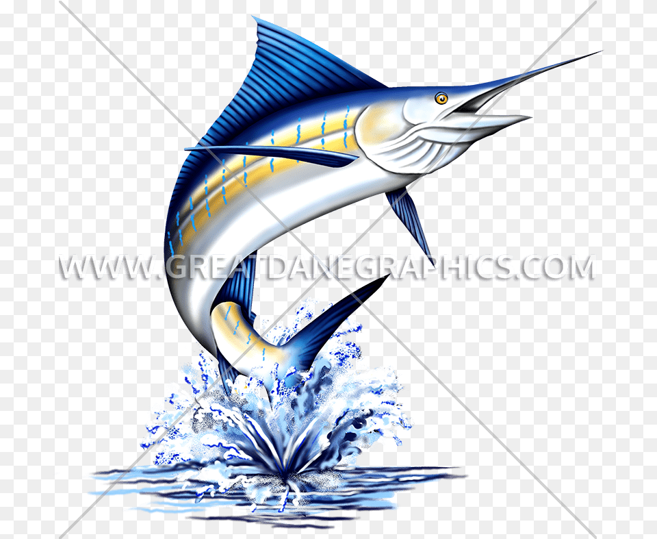 Transparent Fish Jumping Out Of Water Clipart Marlin Fish, Animal, Sea Life, Swordfish Free Png Download