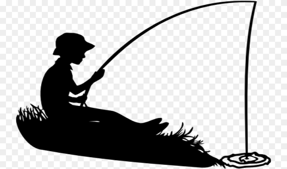 Fisherman Silhouette Black And White Fishing Silhouette, Water, Angler, Person, Leisure Activities Free Transparent Png
