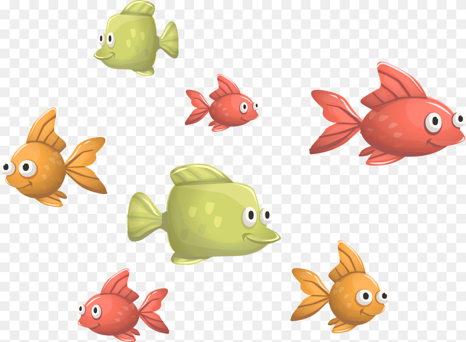 Transparent Fishes Clipart Small Fishes, Animal, Sea Life, Fish, Goldfish Png