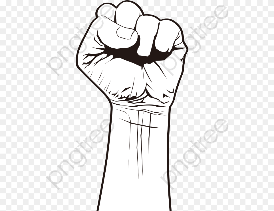 Transparent Fist Clipart Punho Desenho Fundo Preto, Body Part, Hand, Person, Adult Png Image