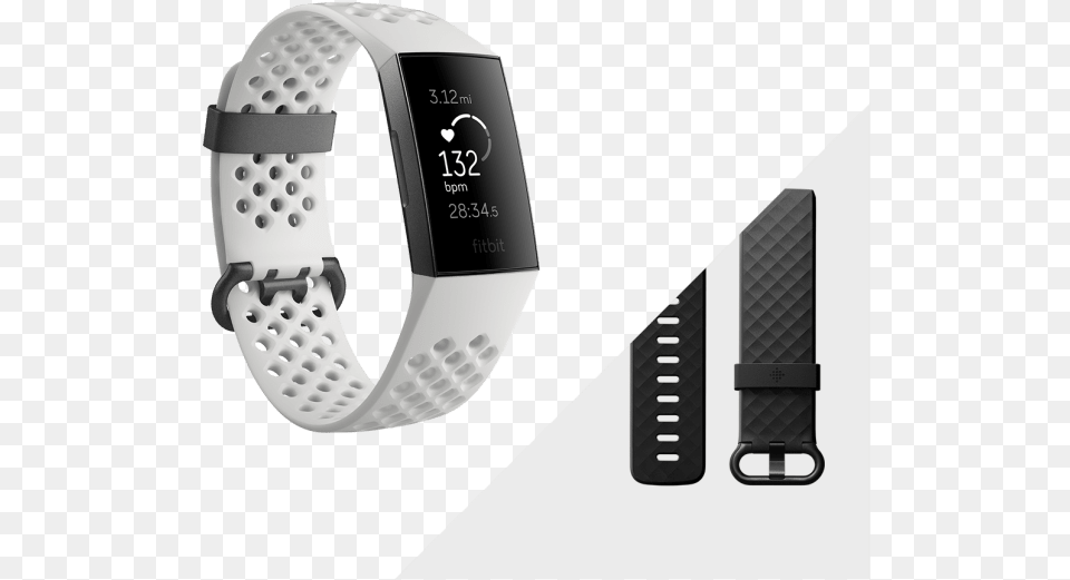 Fitbit Fitbit Charge 3 White Band, Accessories, Strap, Wristwatch, Belt Free Transparent Png