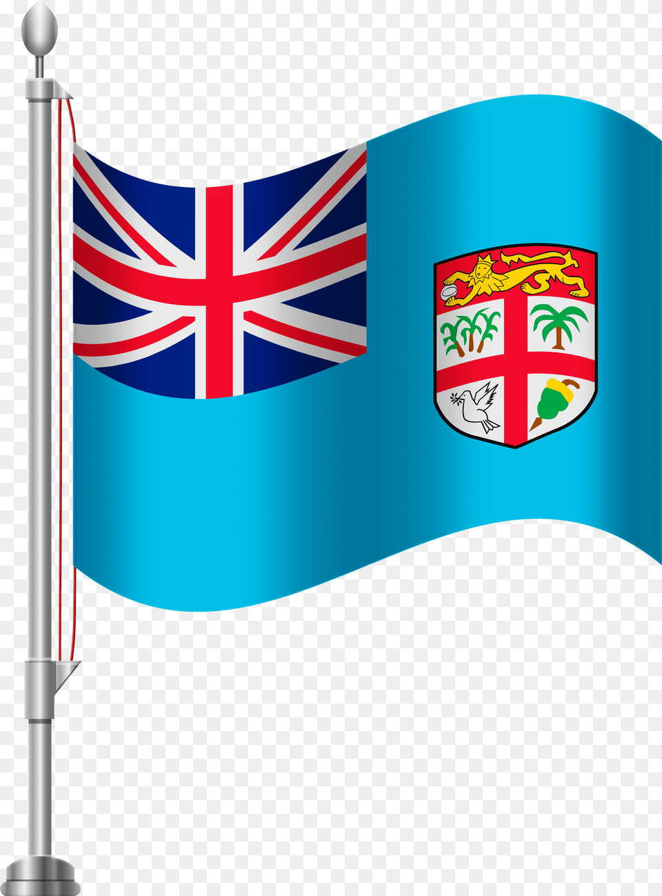 Transparent Flag Pole Clipart Fiji Flag Jpg Free Png